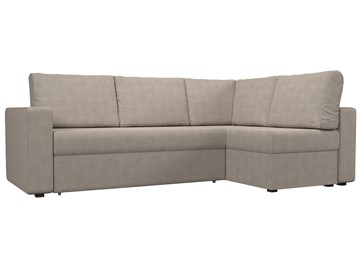 Угловой диван для гостиной Оливер, Бежевый (рогожка) в Самаре
