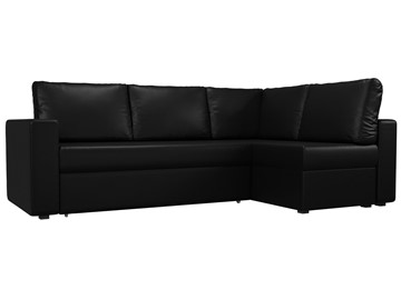 Угловой диван для гостиной Оливер, Черный (экокожа) в Тольятти