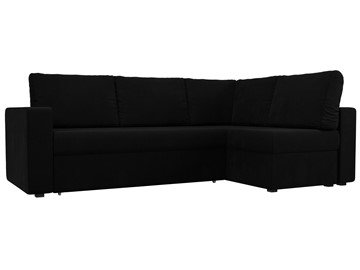 Угловой раскладной диван Оливер, Черный (микровельвет) в Самаре