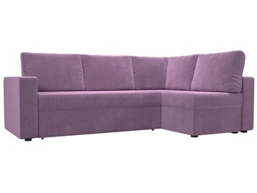 Угловой диван для гостиной Оливер, Сиреневый (микровельвет) в Самаре
