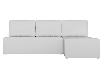 Угловой диван с оттоманкой Поло, Белый (экокожа) в Тольятти - предосмотр 1