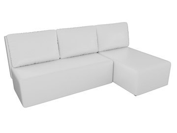 Угловой диван с оттоманкой Поло, Белый (экокожа) в Тольятти - предосмотр 3