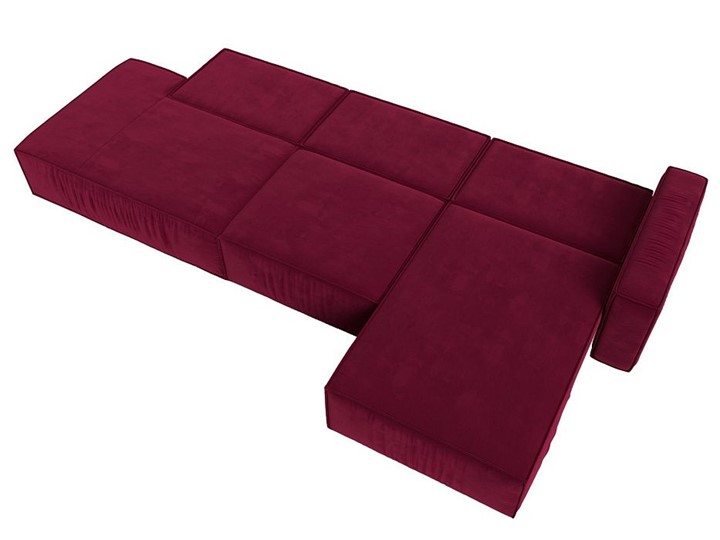 Угловой раскладной диван Прага Модерн лонг, Бордовый (микровельвет) в Самаре - изображение 3