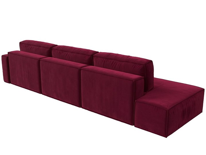Угловой раскладной диван Прага Модерн лонг, Бордовый (микровельвет) в Тольятти - изображение 8