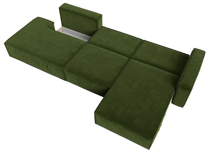 Угловой раскладной диван Прага Модерн лонг, Зеленый (микровельвет) в Тольятти - изображение 2
