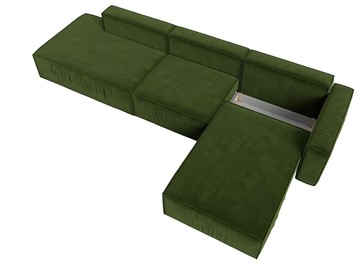 Угловой раскладной диван Прага Модерн лонг, Зеленый (микровельвет) в Тольятти - предосмотр 6
