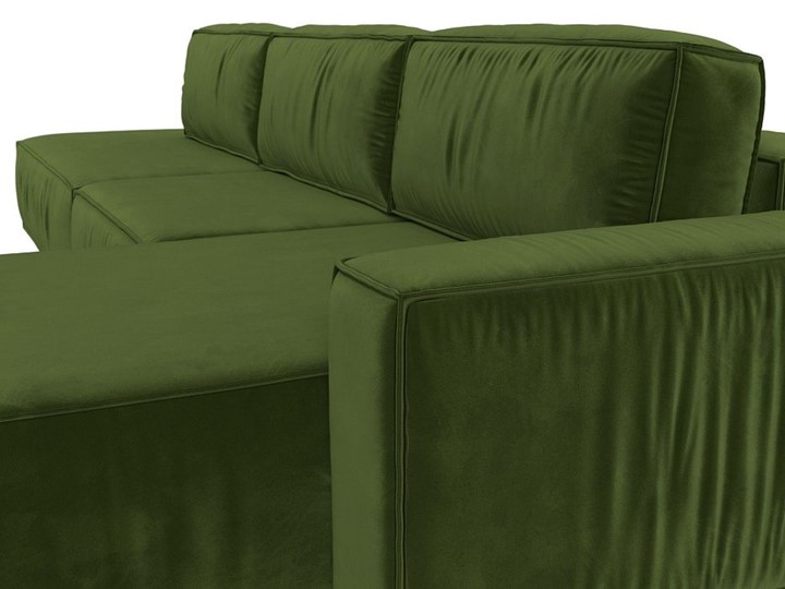 Угловой раскладной диван Прага Модерн лонг, Зеленый (микровельвет) в Самаре - изображение 9