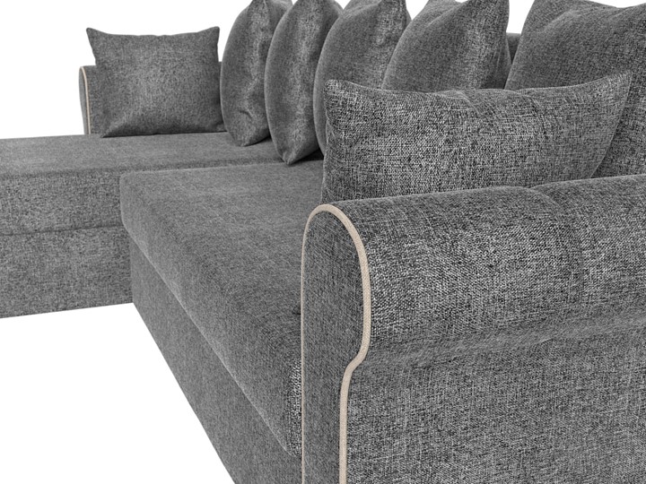 Угловой диван Рейн, Серый/Бежевый (рогожка) в Самаре - изображение 3