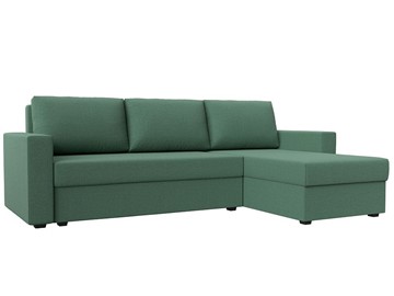 Угловой диван с оттоманкой Траумберг Лайт, Амур зеленый (Рогожка) в Самаре