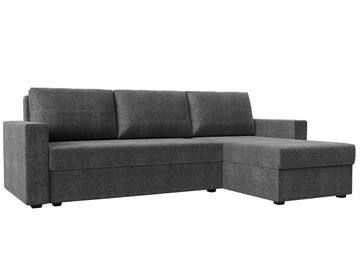 Угловой диван с оттоманкой Траумберг Лайт, Серый (рогожка) в Самаре