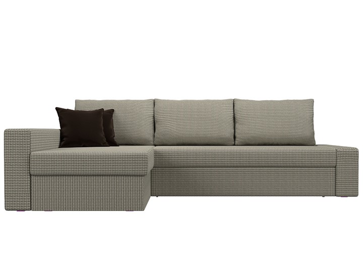 Угловой диван для гостиной Версаль, Корфу 02/Коричневый (рогожка) в Самаре - изображение 1