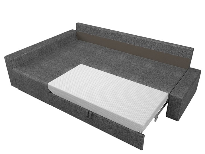 Угловой раскладной диван Версаль, Серый/Коричневый (рогожка) в Самаре - изображение 5