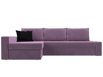 Угловой диван для гостиной Версаль, Сиреневый/Черный (микровельвет) в Тольятти - предосмотр 1