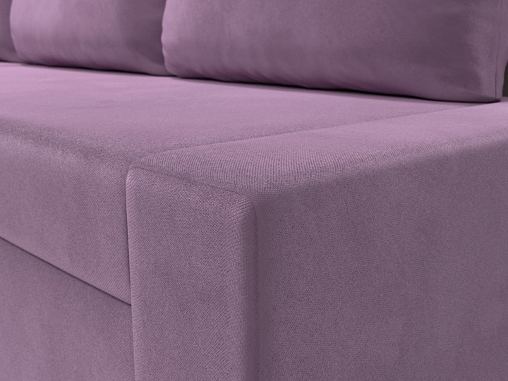 Угловой диван для гостиной Версаль, Сиреневый/Черный (микровельвет) в Самаре - изображение 3