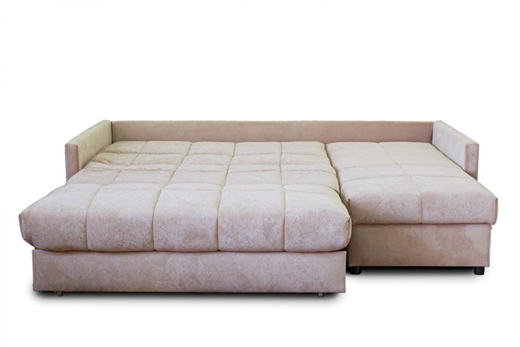 Угловой диван Аккордеон 043, 1400 с оттоманкой 700, ППУ в Самаре - изображение 1