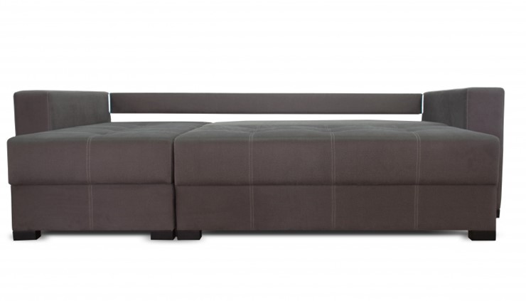 Угловой диван Fashion soft 210 (Uno grey + Brix latte) в Тольятти - изображение 1