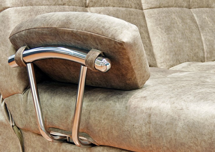 Угловой диван Милана 6 ДУ с хром. подлокотниками, НПБ в Самаре - изображение 6