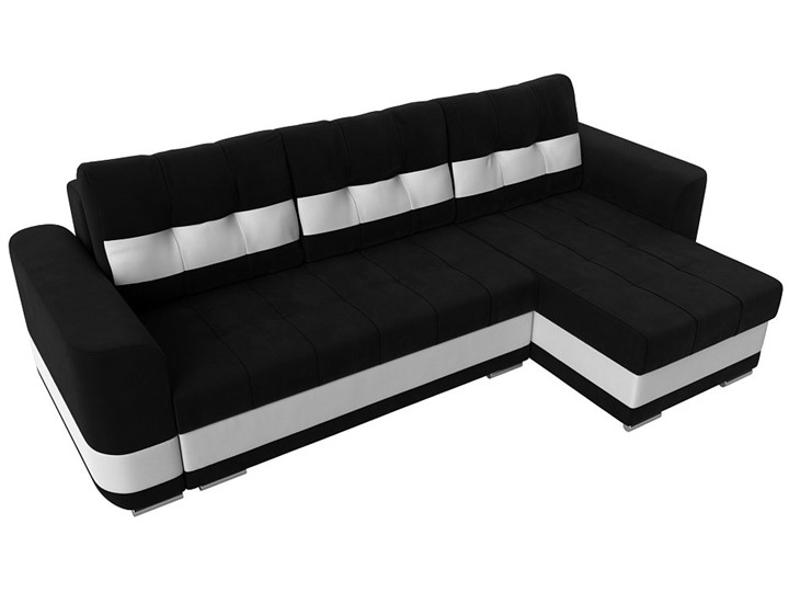 Угловой диван Честер, Черный/белый (вельвет/экокожа) в Тольятти - изображение 4