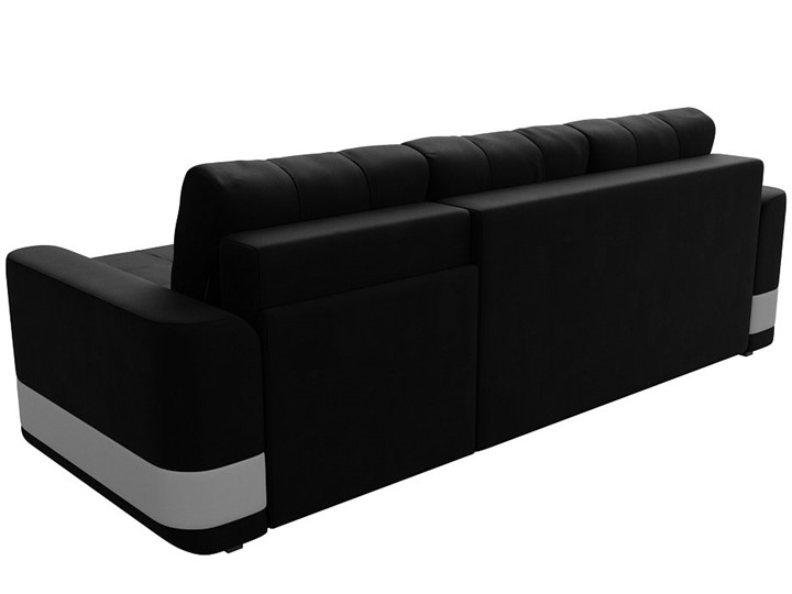 Угловой диван Честер, Черный/белый (вельвет/экокожа) в Тольятти - изображение 8