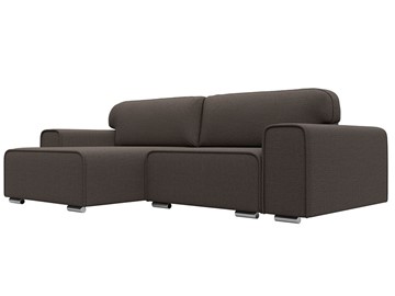 Угловой раскладной диван Лига-029, Амур коричневый (Рогожка) в Самаре