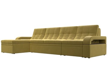 Угловой раскладной диван Лига-035 Лонг, Желтый (Микровельвет) в Самаре
