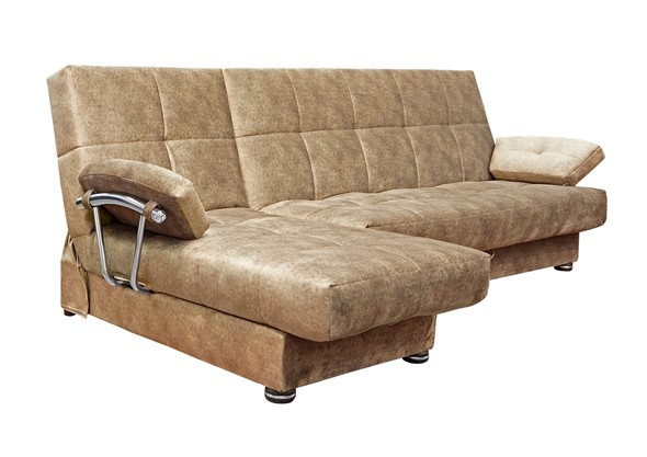 Угловой диван Милана 6 ДУ с хром. подлокотниками, НПБ в Самаре - изображение