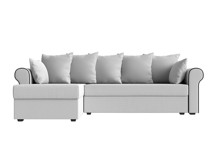 Угловой диван Рейн, Белый/Черный (экокожа) в Самаре - изображение 1