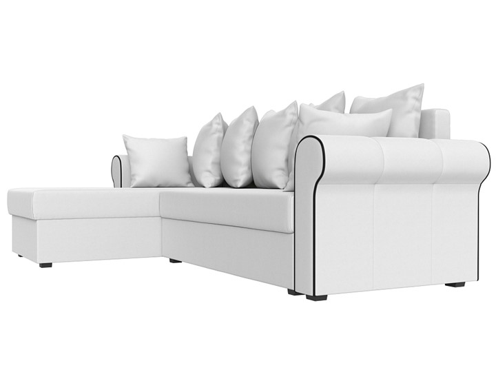 Угловой диван Рейн, Белый/Черный (экокожа) в Самаре - изображение 2