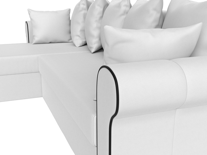 Угловой диван Рейн, Белый/Черный (экокожа) в Самаре - изображение 3