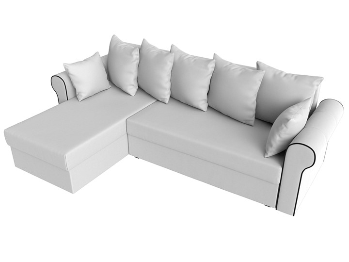 Угловой диван Рейн, Белый/Черный (экокожа) в Самаре - изображение 4