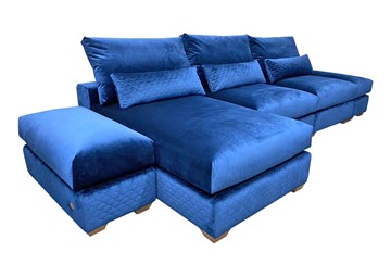 Угловой диван FLURE Home V-10-M ДУ (ПУФ2+Д4+ПС+ПС+ПУФ2), Memory foam в Тольятти