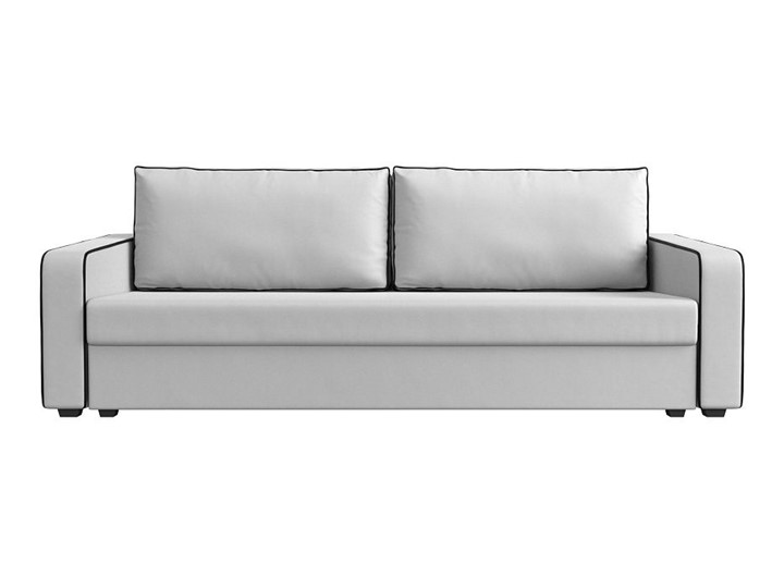 Прямой диван Лига-009, Белый\Черный (Экокожа) в Самаре - изображение 7