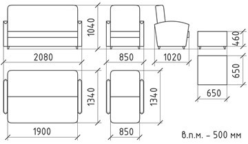 Прямой диван Агат 5 БД в Самаре - изображение 5