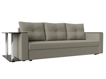 Прямой диван Атланта лайт со столом, Корфу 02 (Рогожка) в Самаре