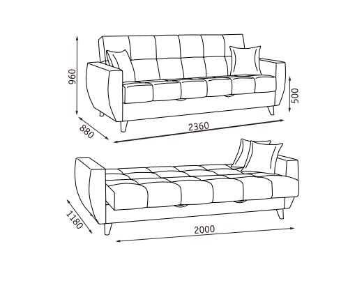 Прямой диван Бетти  2 БД в Сызрани - изображение 22