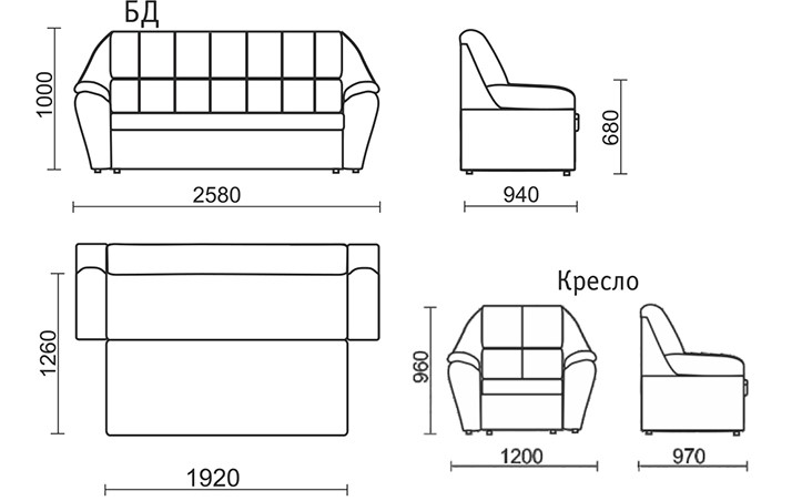 Прямой диван Блистер БД в Тольятти - изображение 7