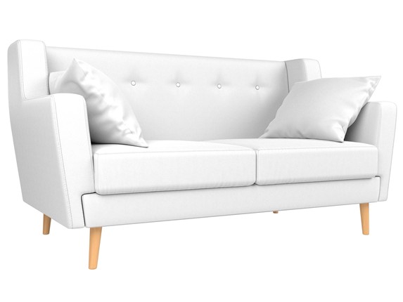 Двухместный диван Брайтон 2, Белый (экокожа) в Самаре - изображение