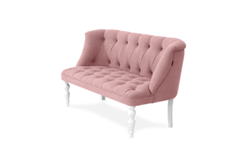 Прямой диван Бриджит розовый ножки белые в Самаре