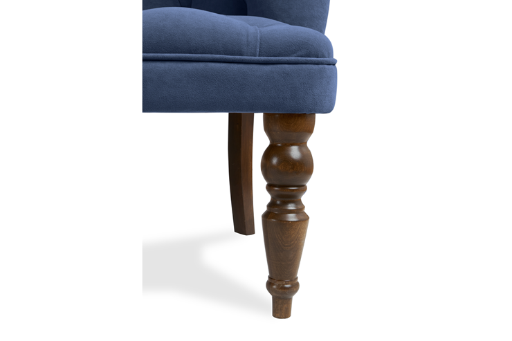 Прямой диван Бриджит синий ножки коричневые в Самаре - изображение 4