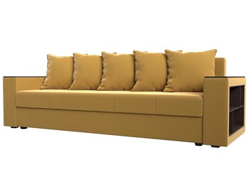 Прямой диван Дубай Лайт, Желтый (Микровельвет) в Самаре