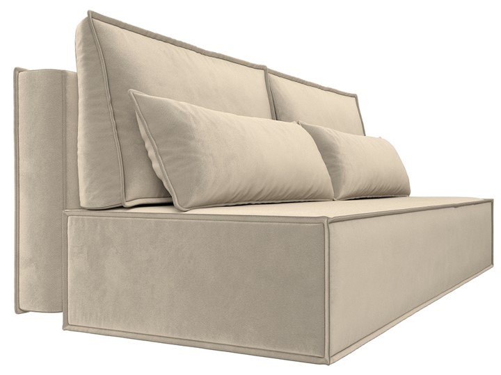 Прямой диван Фабио Лайт, Бежевый (микровельвет) в Самаре - изображение 6