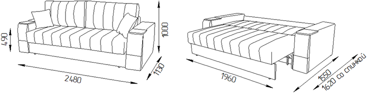 Прямой диван Камелот 4 (НПБ) в Самаре - изображение 6