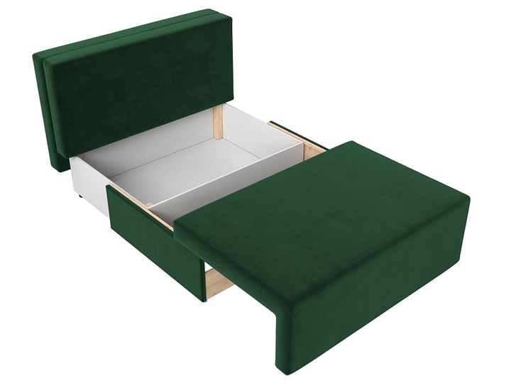 Прямой диван Лагуна, Зеленый/Бежевый (Велюр) в Самаре - изображение 1