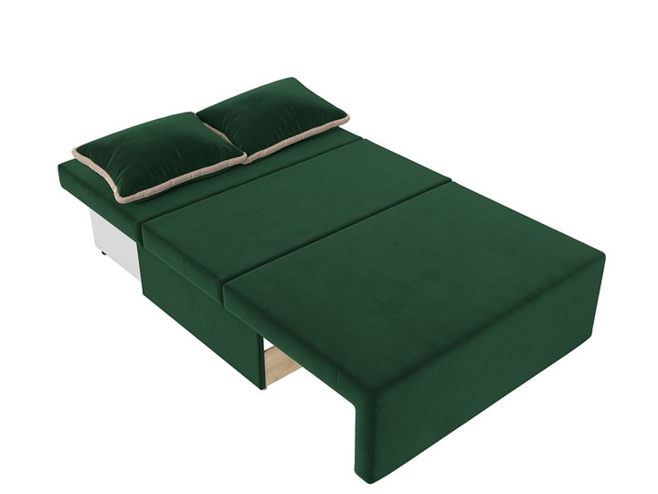 Прямой диван Лагуна, Зеленый/Бежевый (Велюр) в Самаре - изображение 3