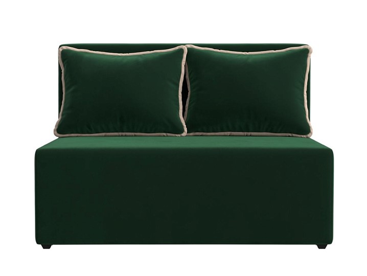 Прямой диван Лагуна, Зеленый/Бежевый (Велюр) в Самаре - изображение 4