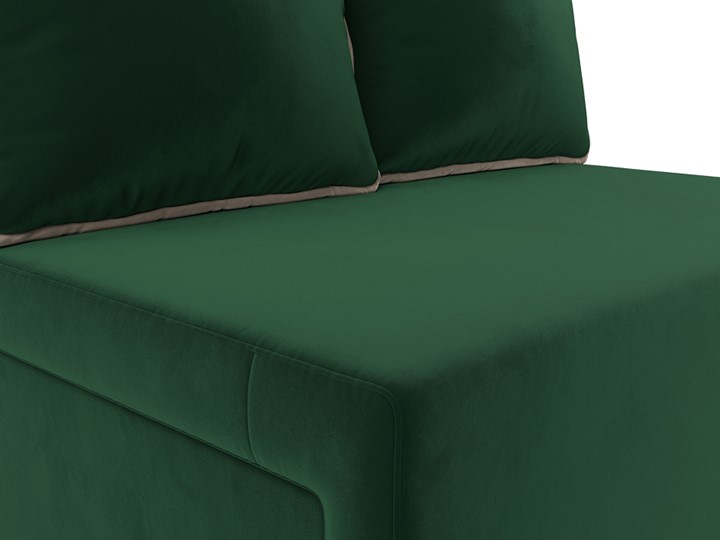 Прямой диван Лагуна, Зеленый/Бежевый (Велюр) в Самаре - изображение 6