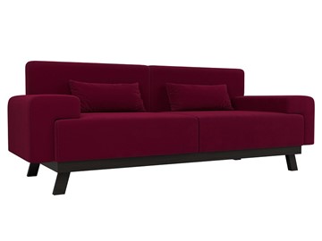 Прямой диван Мюнхен, Бордовый (микровельвет) в Самаре