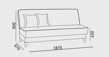 Прямой диван Наварра 2 БД в Самаре - предосмотр 5