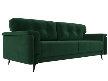 Прямой диван Оксфорд, Зеленый (велюр) НПБ в Самаре