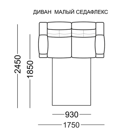 Прямой диван Рокфорд МД, седафлекс в Тольятти - изображение 3